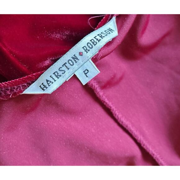 HAIRSTON ROBERSON Womens Petite Size P Red Vintage Velvet Long Sleeve Maxi Dress - Picture 6 of 6